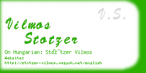 vilmos stotzer business card